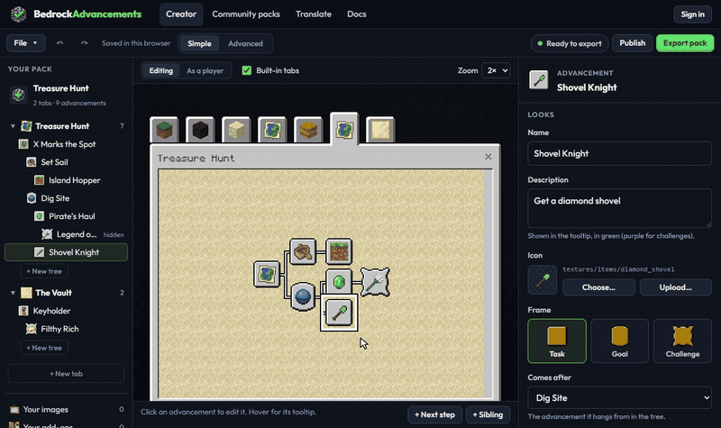 BedrockAdvancements screenshot 4