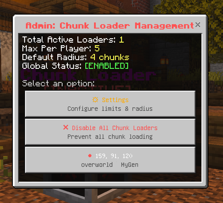 Bedrock ChunkLoader screenshot 5