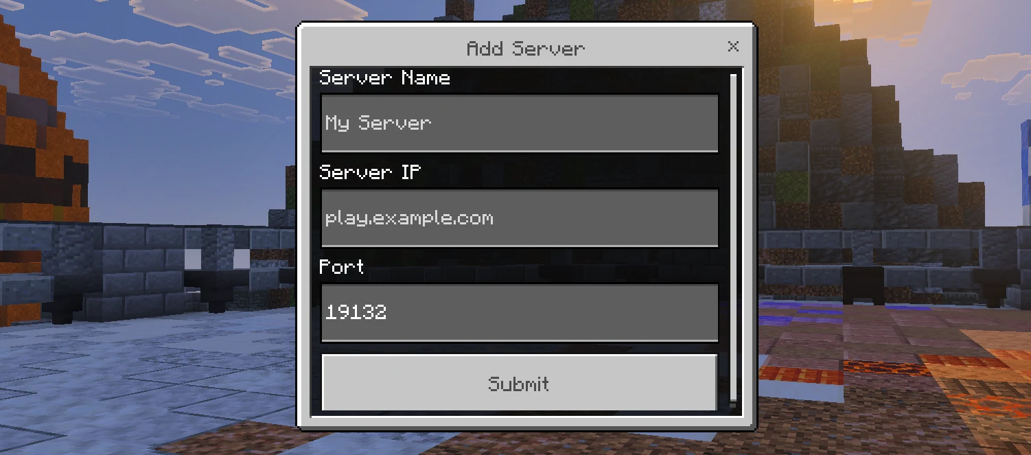 Add any server by its address