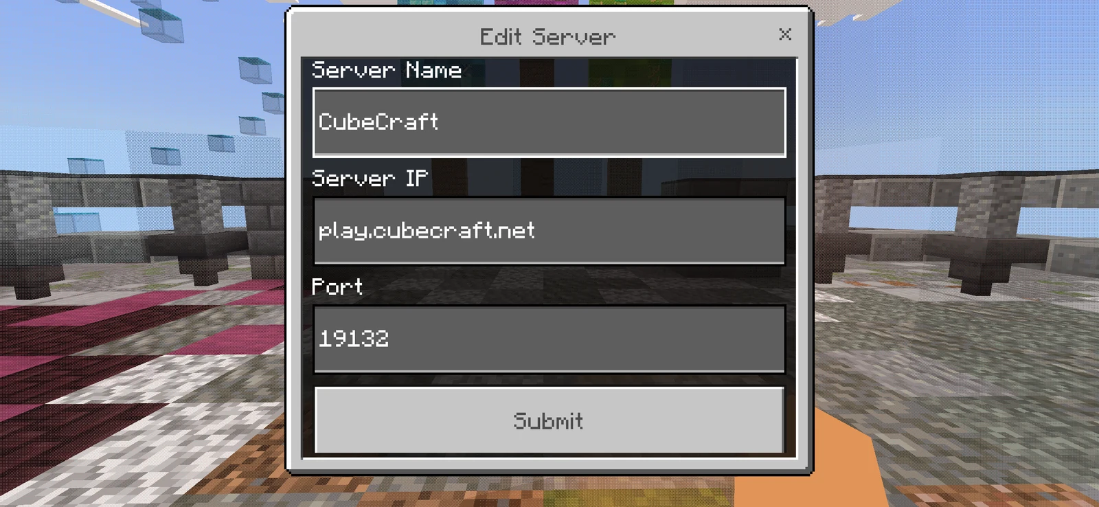 Edit your saved servers