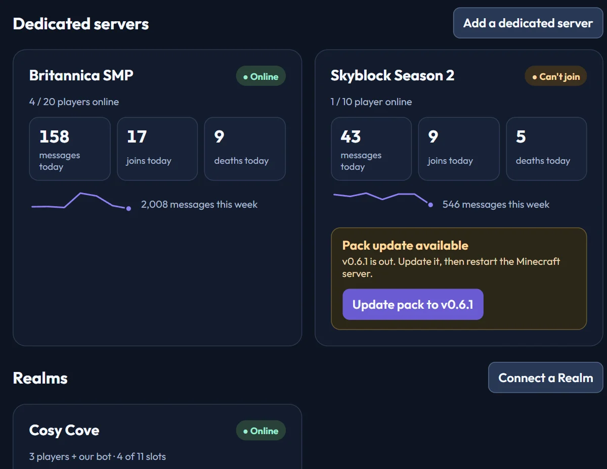 BedrockRelay screenshot 2